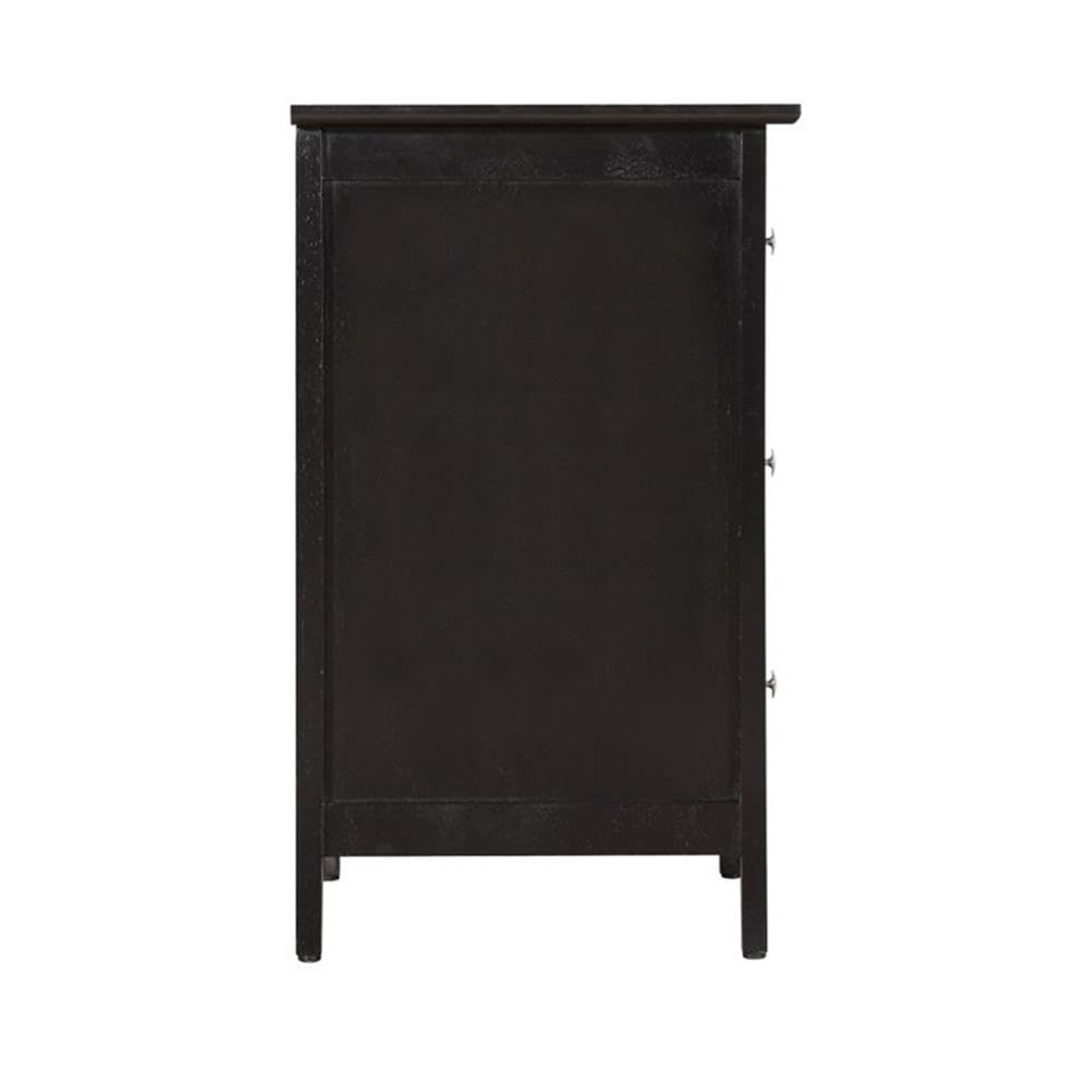 Daniel 3 Drawer Nightstand in Black