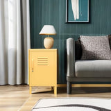 z Cache Metal Locker Style Living Room End Table, Yellow