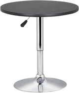 Round Pub Table Height Adjustable with 360 Swivel MDF Tabletop