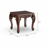 Alice Solid Wood 3-Piece Coffee Table Set in Dark Cherry