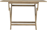 Folding Patio Table Gray 47.2"x27.6"x29.5" Solid Wood Teak