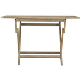Folding Patio Table Gray 47.2"x27.6"x29.5" Solid Wood Teak