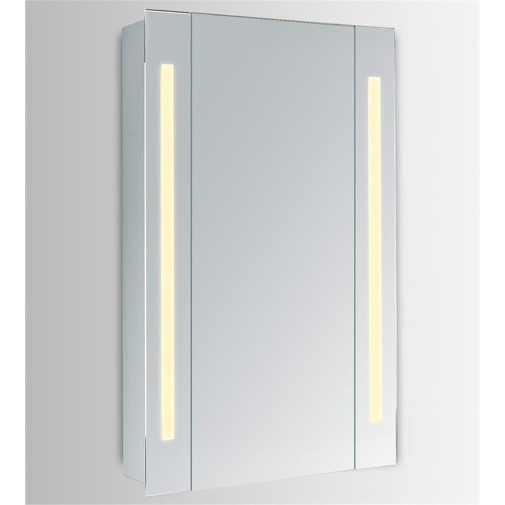 Elixir Rectangle Medicine Storage Mirror Cabinet with 20W LED Lighting Bars