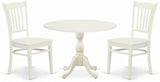 DMGR5-MAH-W 5 Piece Dining Room Table Set Includes a Round Kitchen