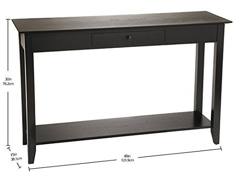 American Heritage 1 Drawer Console Table with Shelf,