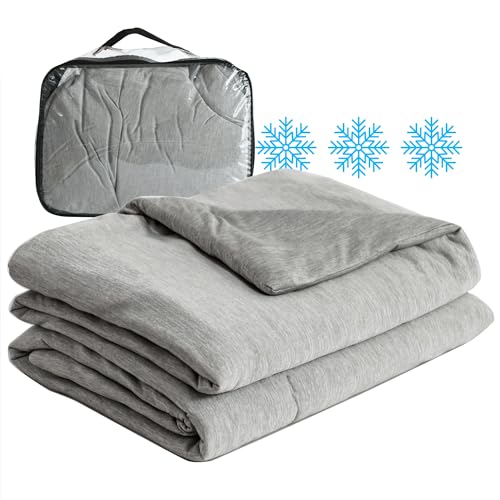 Luxury Soft Silky Smooth Summer Lightweight Cooling Bed Comforter Blanket for Hot Sleepers Night Sweats Thin Cute Cool