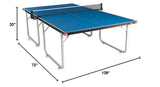 Compact 19 Ping Pong Table - Foldable Table Tennis Table with Wheels - Regulation Size Ping Pong Table with Detachable Net Included - Ships Assembled