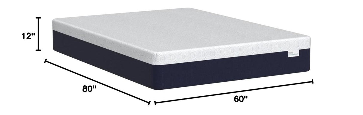 Shiloh 12 Inch Memory Foam Mattress, Queen Size, Bed in a Box,