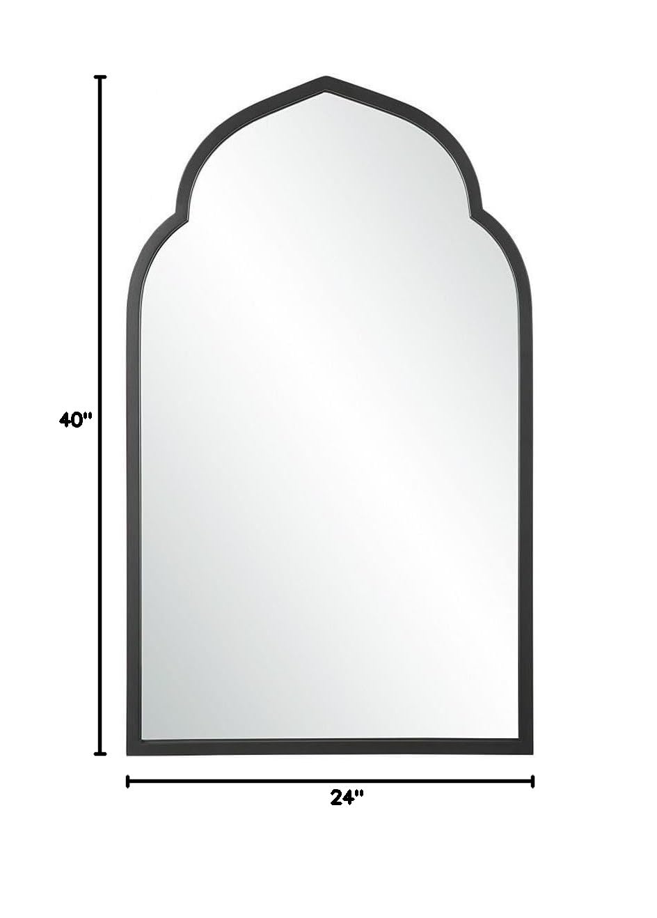 Arch Mirror-40 Inches Tall and 24 Inches Wide