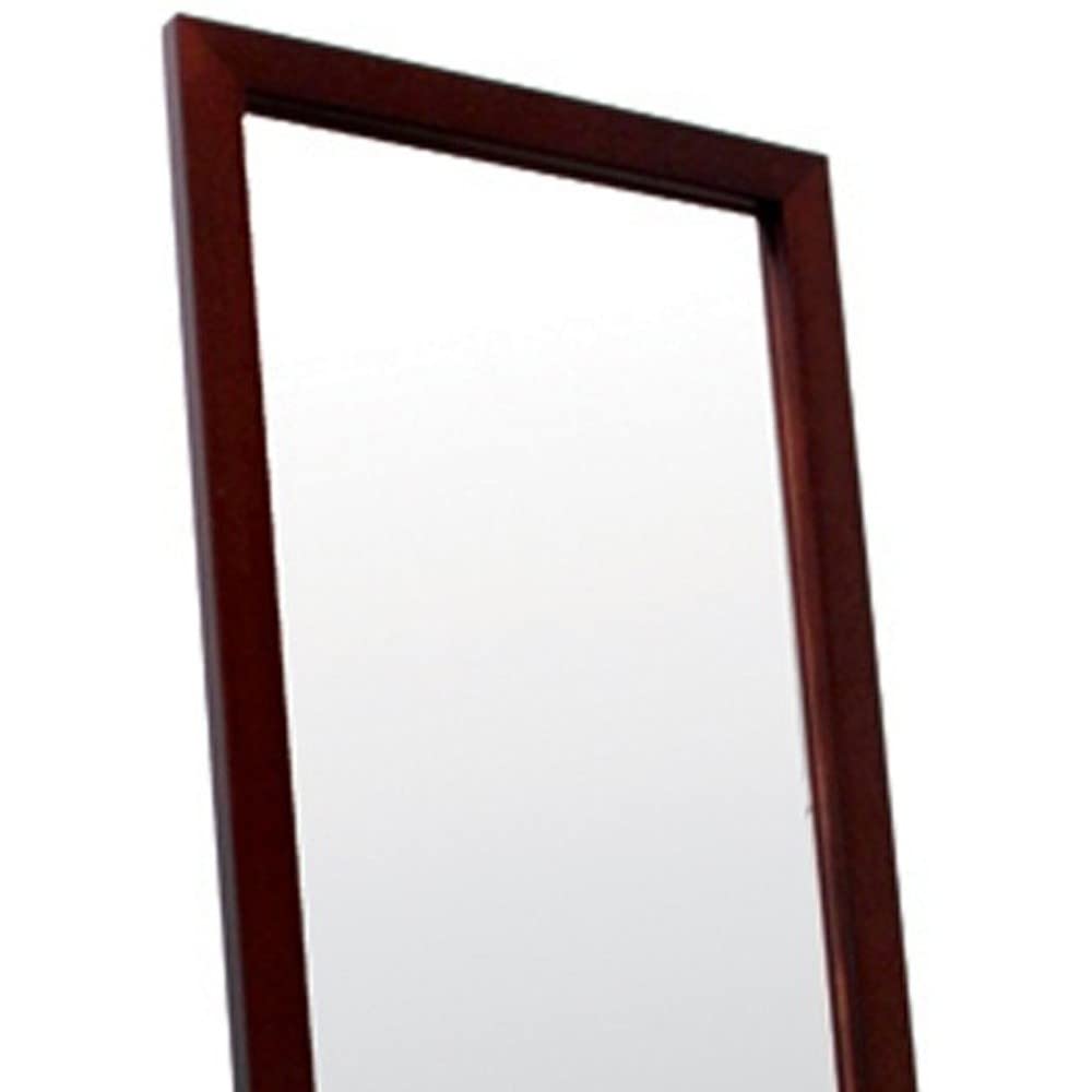 55" Stained Rectangle Cheval Standing Mirror Freestanding with Frame