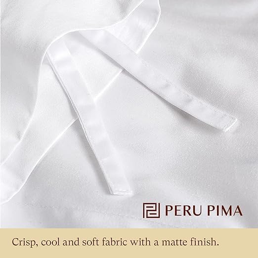 415 Thread Count Percale Duvet Cover Set - 100% Peruvian Pima Cotton -