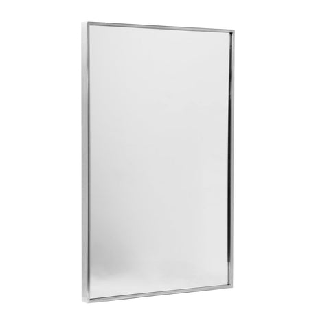 Spectrum Modern Mirror | Stainless Steel Frame with Brushed Nickel Finish