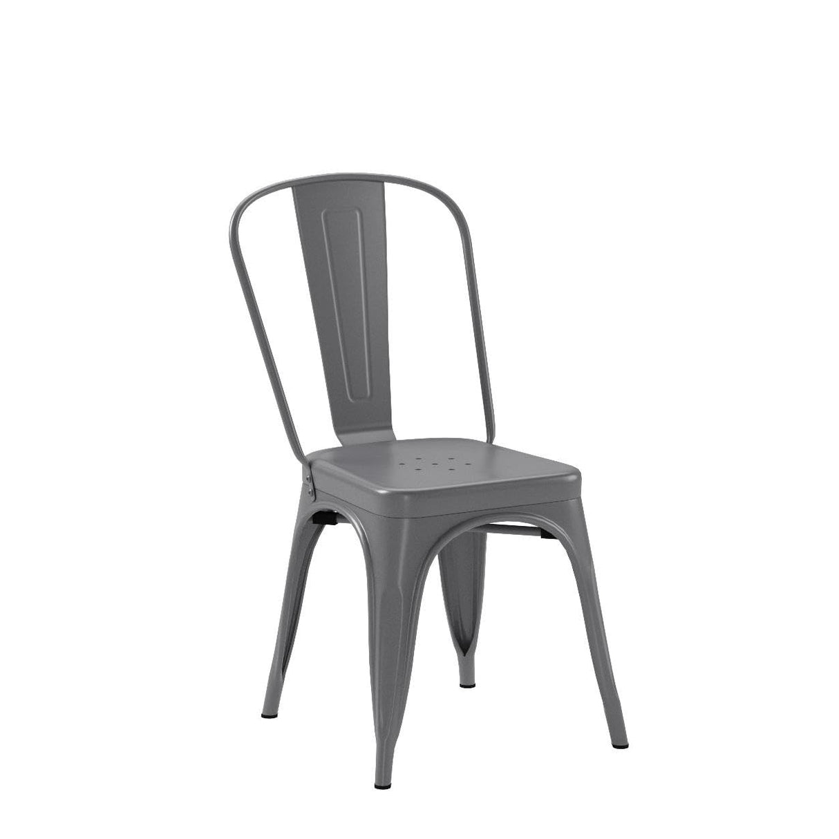 Metal Dining Chairs, Dark Grey, 1 Count (Pack of 4)