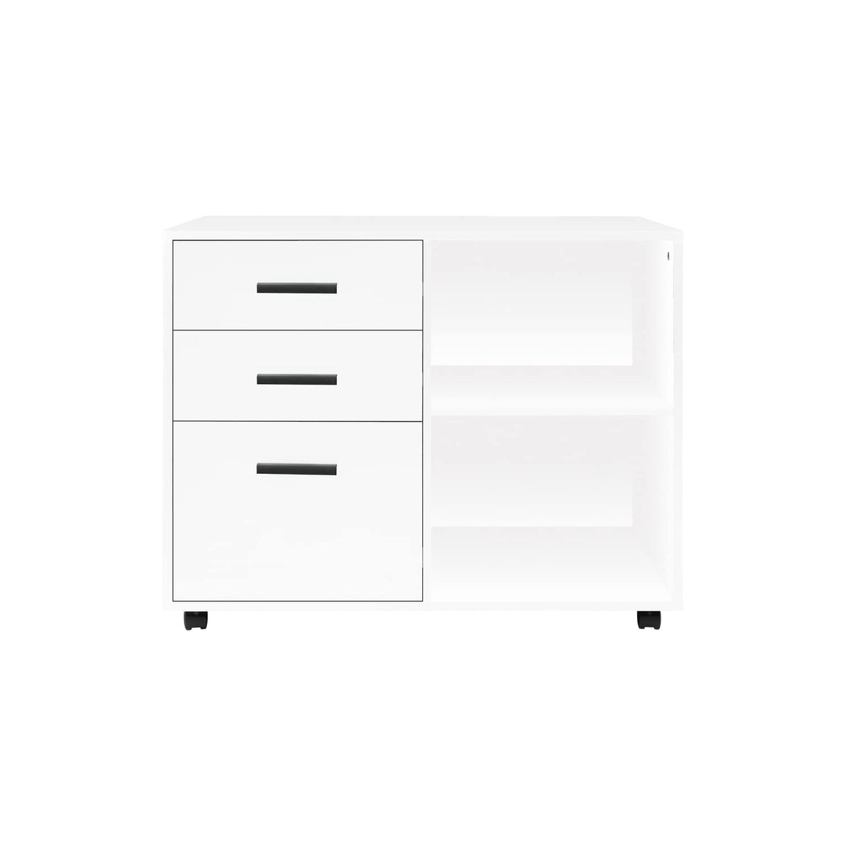 3 Drawer with Shelf Office Storage File Cabinet, Under Desk Storage