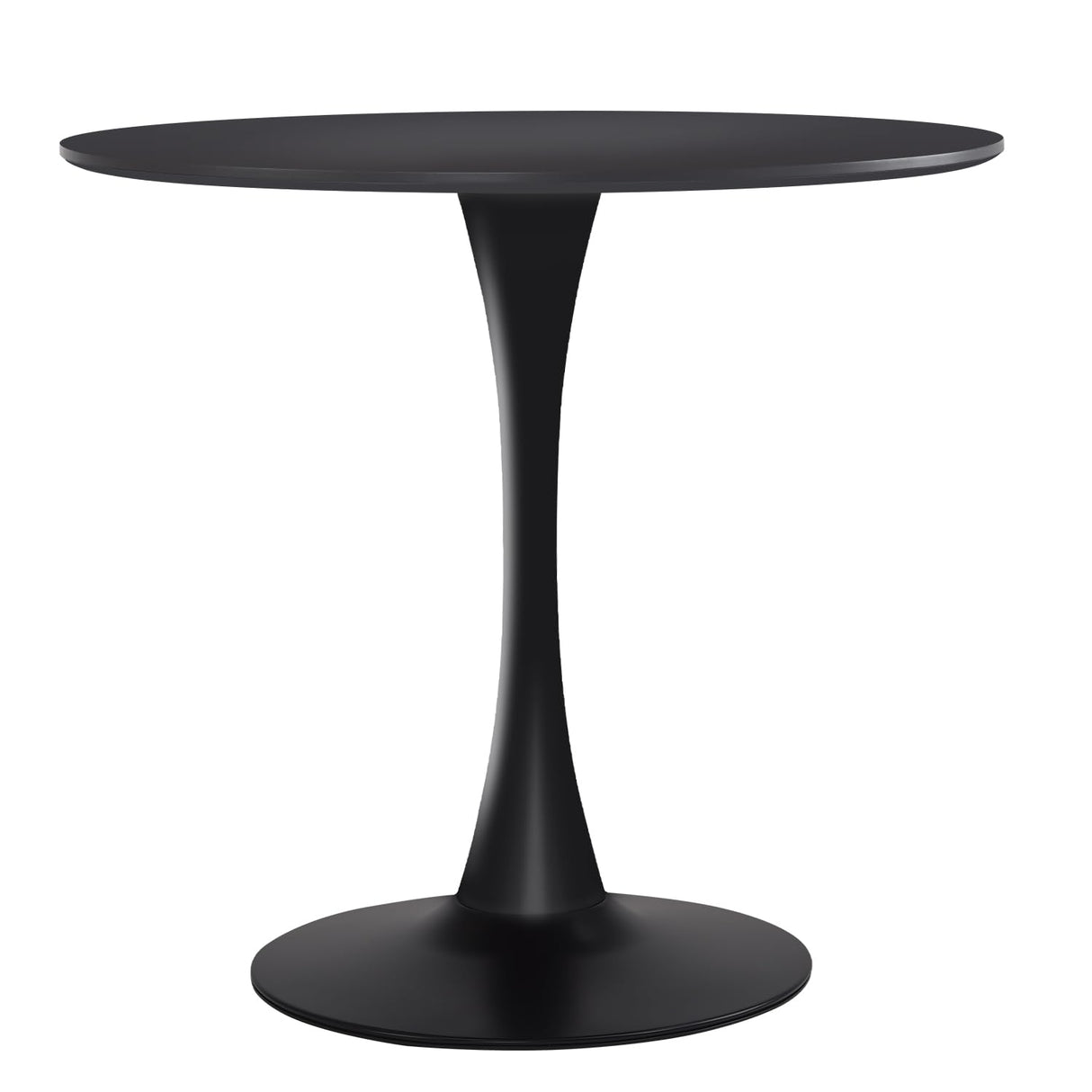 Round Dining Table,31.5”Kitchen Table for 2-4 People,MDF Table Top with Metal Pedestal Base