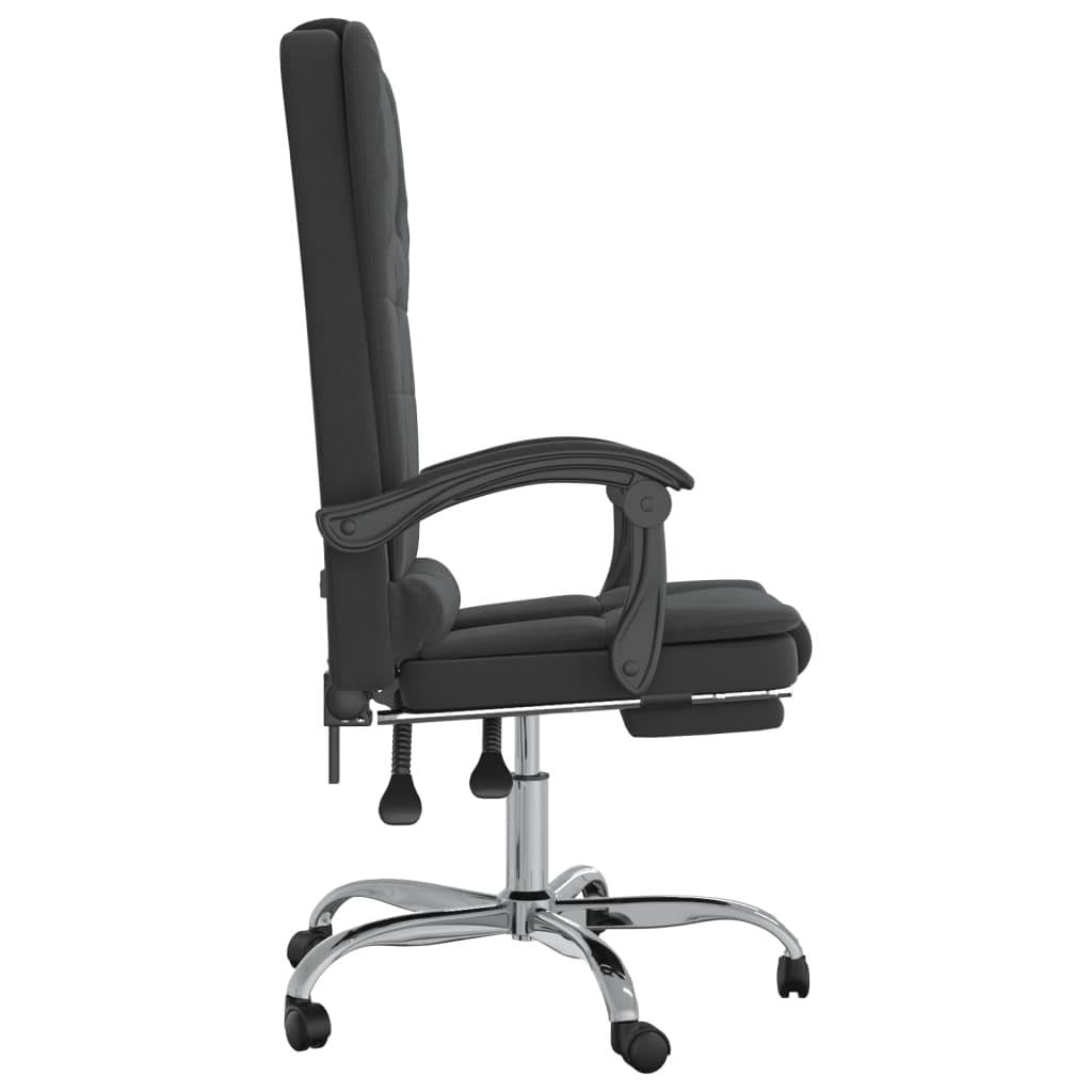 Massage Reclining Office Chair Black Velvet] - Ergonomic Reclining Massage Chair