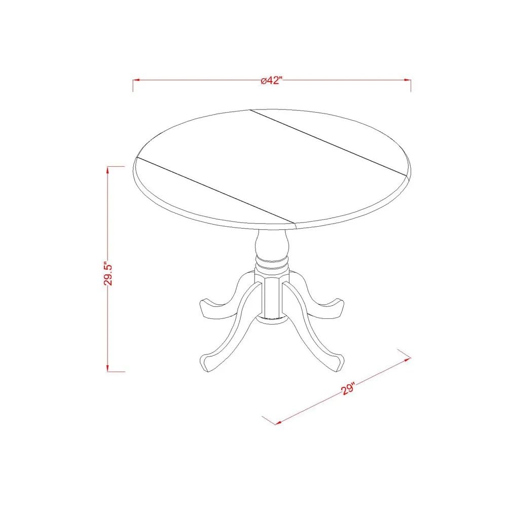 DLX13-AWA-04 3-piece Modern set includes a Round Kitchen Table and 2 Light