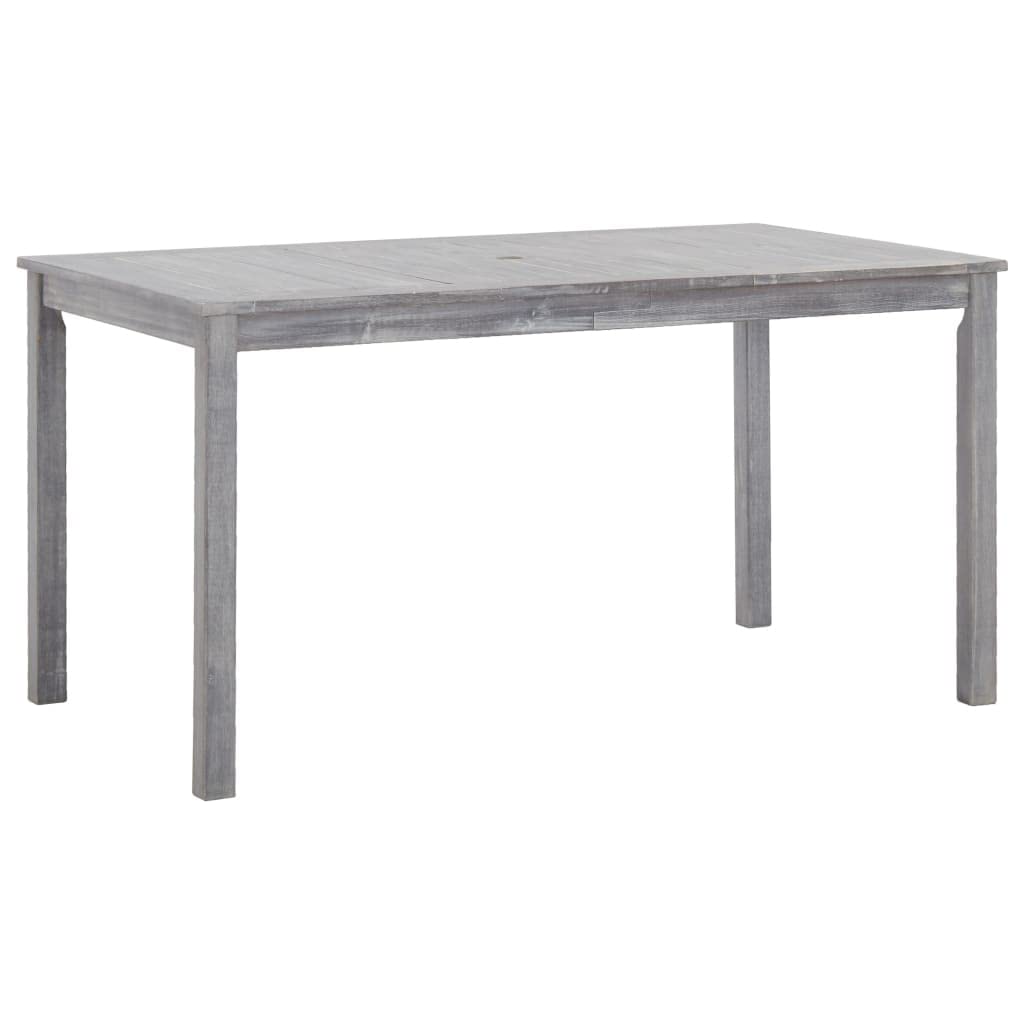 Outdoor Patio Dining Set Furniture 5 Pieces with 4 Armchairs and 1 Rectangular Acacia Wood Table