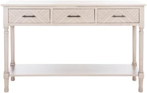 Home Collection Peyton Brown 3-Drawer Lower Shelf Console Table CNS5705C, 0