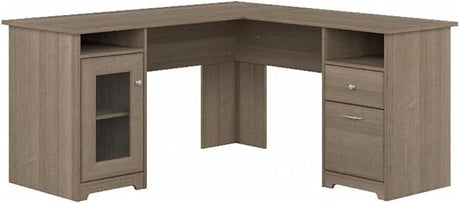 Cabot L Shaped Computer Desk in Modern Gray | Corner Table