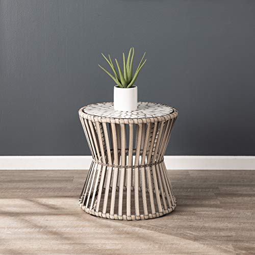 Melilani Round Outdoor Side Table, Natural
