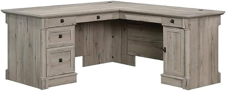 Contemporary Engineered Wood L-Shaped Computer Desk with 3 Drawers