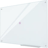 Glass Whiteboard Magnetic Dry Erase White Board 4'x 3' Framless White Surface