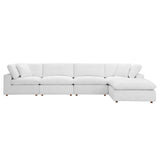 Modway Commix Down-Filled Overstuffed Upholstered 5-Piece Sectional Sofa Set