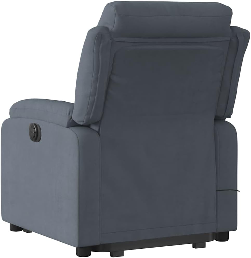 Stand-Up Massage Recliner Chair - Lift & Tilt, Vibration Massage, Plush Velvet Comfort,