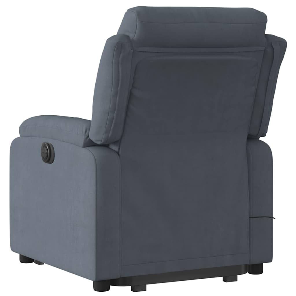 Stand-Up Massage Recliner Chair - Lift & Tilt, Vibration Massage, Plush Velvet Comfort,