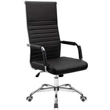 Office Chair High Back Leather Desk Chair Modern Executive Ribbed Chairs Height