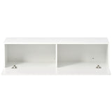 Pieces Floating TV Stands Set with 4 Storage Cabinets and 2 Shelves