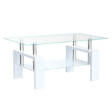 Living Room Rectangle Coffee Table, Tea Table Suitable for Waiting Room