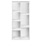 7 Cube Organizer Bookcase, White, 9.25 x 19.49 x 41.73 inch