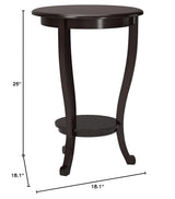 American Homes Collection Mary Vintage Grey Pedestal End Table