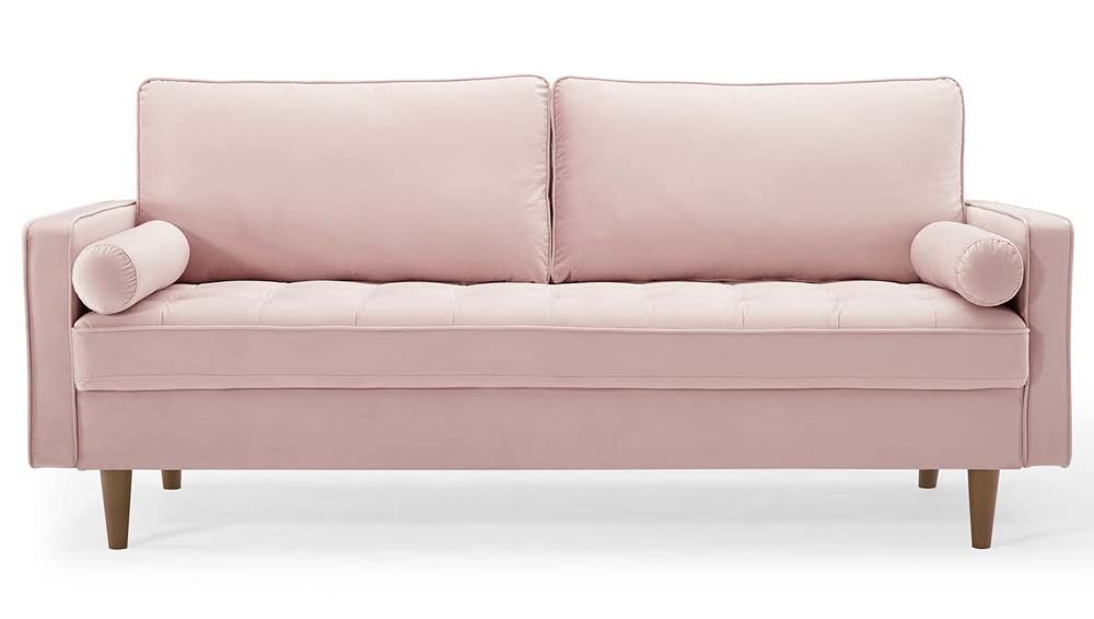 EEI-3764-PNK Valour Performance Velvet Sofa, Pink