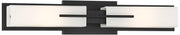 Midtown Mid-Century Modern Wall Mounted Light Black Metal Hardwired 23 1/2" Wide Light Bar