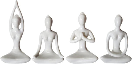 4pcs Yoga Ornaments Yoga Accessory Yoga Statue Decorative Yoga Figurine