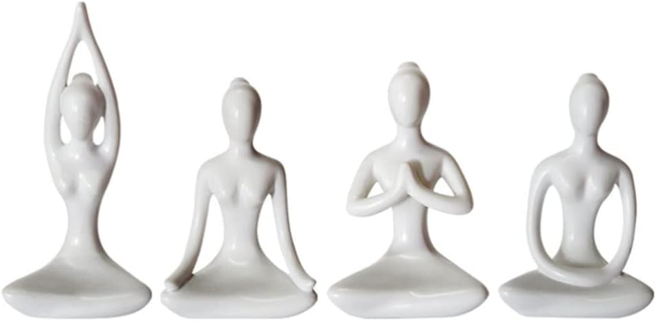 4pcs Yoga Ornaments Yoga Accessory Yoga Statue Decorative Yoga Figurine