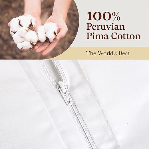 415 Thread Count Percale Duvet Cover Set - 100% Peruvian Pima Cotton -