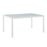 EEI-3576-WHI Raleigh Dining Table, White, 35.5 x 59 x 29