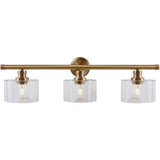 Zane - 3 Light Bath Vanity in Transitional Style-9.25 Inches Tall and 32.75 Inches Wide-Soft Gold Finish