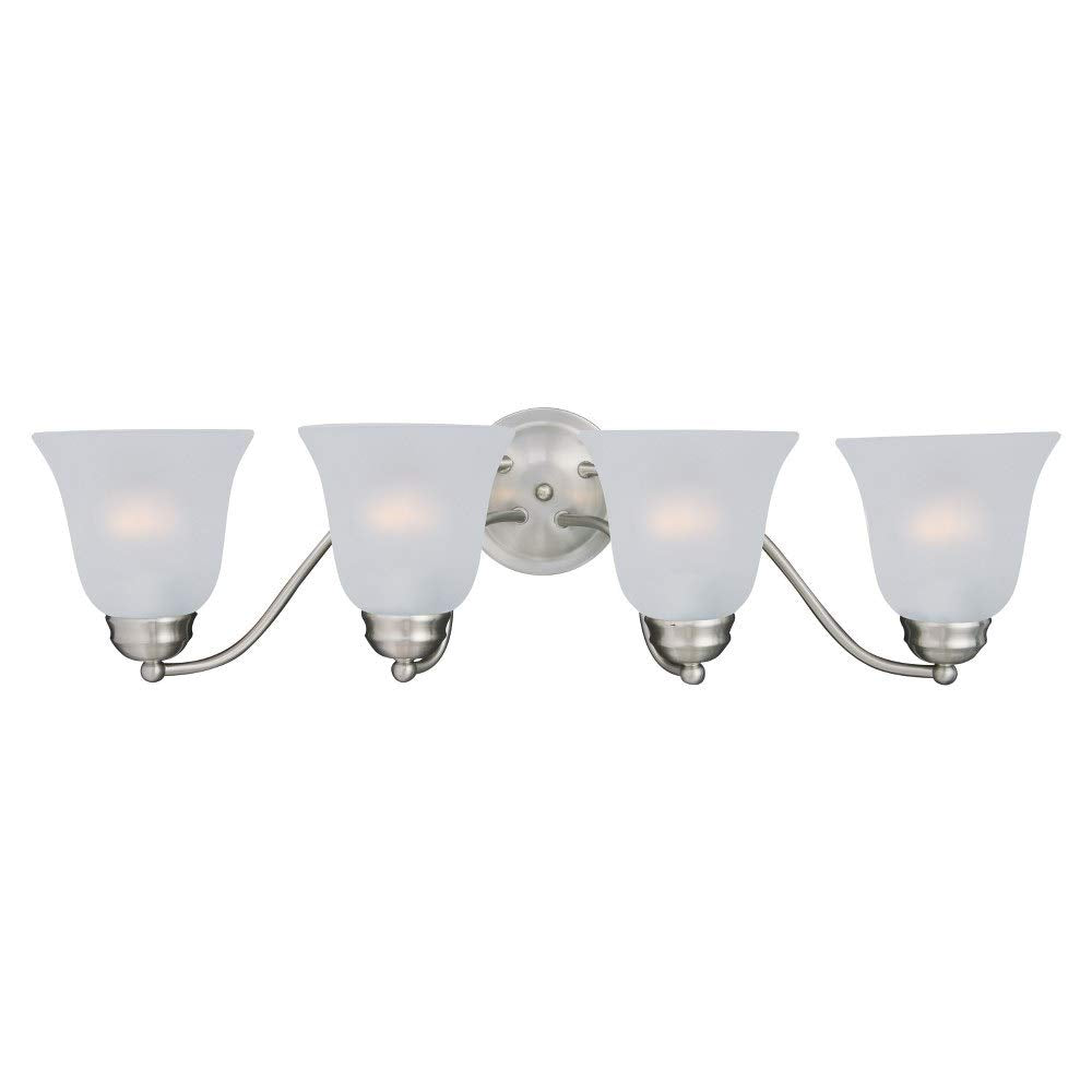 4 Light Bath Vanity in Contemporary style-27.5 Inches Wide by 8 inches high-Satin Nickel