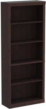 Bookshelf - Tall Bookcase with 5 Storage Shelves, Freestanding Display Book Shelf for Living Room, Bedroom, Home Office Library, Child Room,Cherry