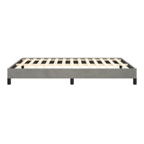 Bed Frame Light Gray 53.9"X74.8" Full Velvet 347006