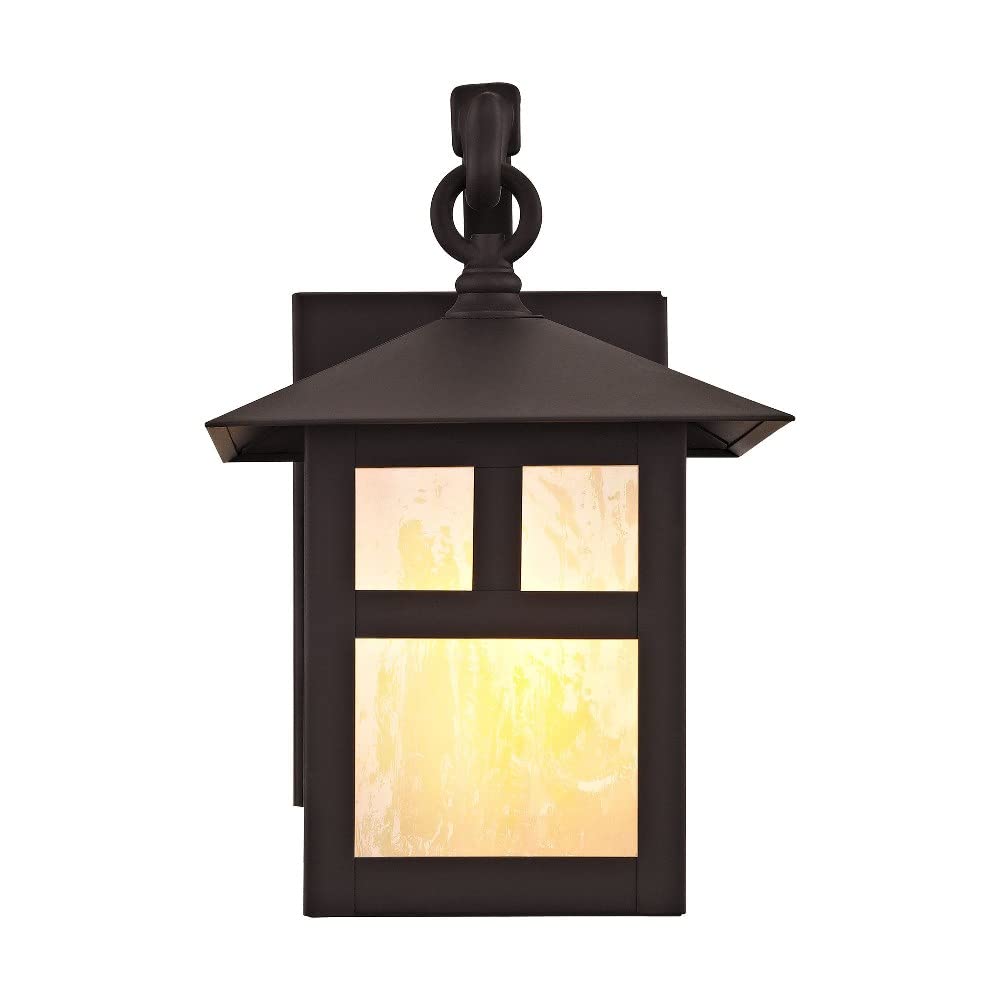 Lighting 2130-07 Montclair Mission 1 Light Outdoor Bronze Finish Solid Brass Wall Lantern