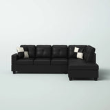 Genesis Sectional Sofa L-Shape-PU Leather, Right Facing