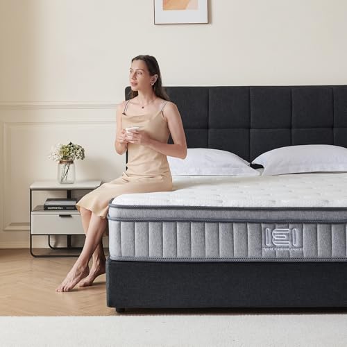 King Size Mattress, 12 inch Hybrid King Mattress in a Box, Memory Foam Mattress