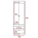 Lisboa 2 Spacious Drawer 2 Door Cabinet Bedroom Armoire