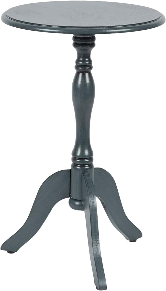 Simplify Round Pedestal Accent Side Table, Chic & Compact MDF Furniture for Traditional